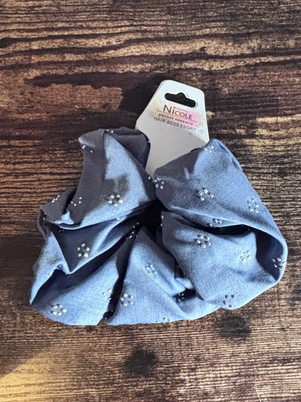 Large‎ Sparkly Blue Hair Scrunchie